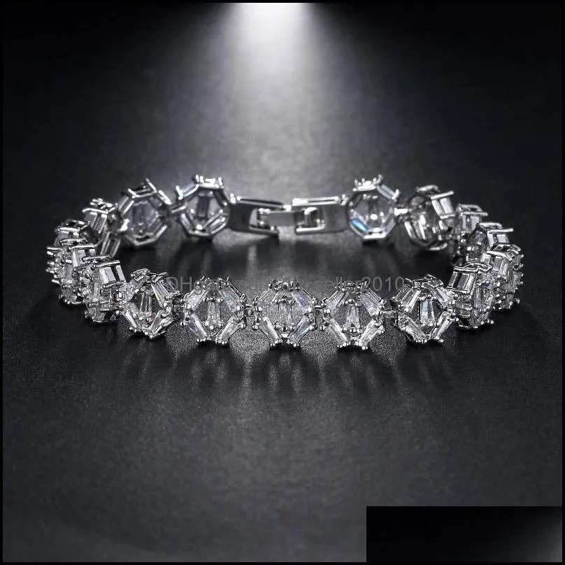 gold color jewelry crystal zircon bracelet unique design bracelets for women fashion friendship