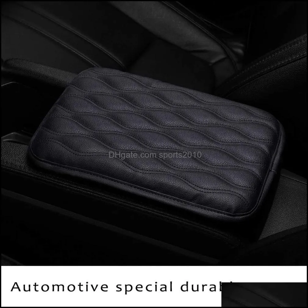 Center Console Pad, Black Car Armrest Pad Car Armrest Seat Box Cover Protector for Most Vehicle, SUV, Truck, Car