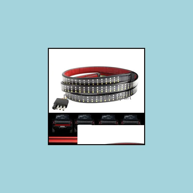 2835smd 432 led Red White Amber LED Strip Lights For Beacon Rear Light Braking Turning 49inch 60inch Car Lighting Auto Accessories