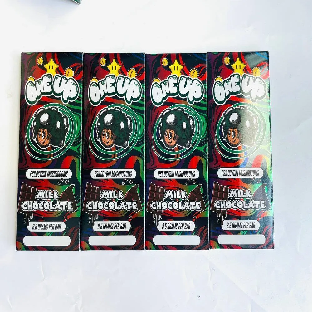 one up chocolate bar mushroom shrooms 3 5g 3 5 gram oneup package box and cream