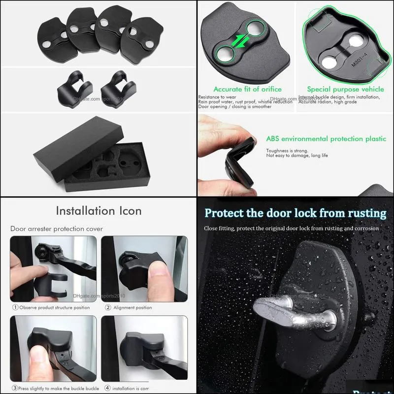 Door Lock Protector Cover Door Stopper Latche Cover for Tesla Model 3 Y Accessories