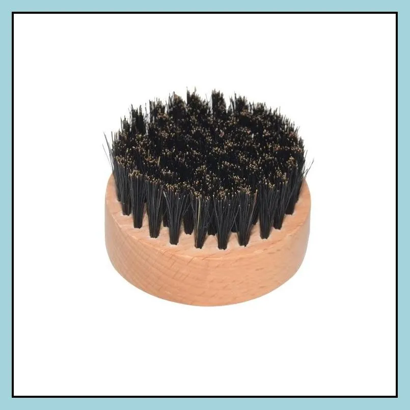 small round beard brush for men small portable pocket brush boar bristles beech moustache brushes factory direct sales