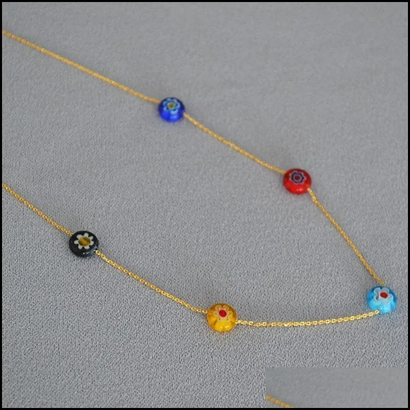 pendant necklaces korean version  beautiful color beads simple temperament fairy fashion personality short necklace collarbone