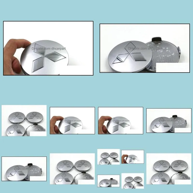4pcs/lot abs 81mm mitsubishi wheel center hub caps chrome badge wheel hub covers for mitsubishi pajero v73 v75 v77 v78 montero etc