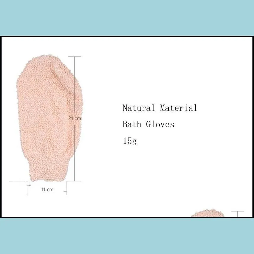 natural linen fibre bath gloves skin exfoliating shower mitt body brush remove dead skin bath towel
