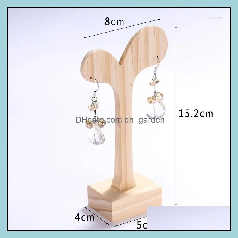 Jewelry Pouches Earrings Shelf Display Rack T Shape Stand Show Universal Professional Showcase