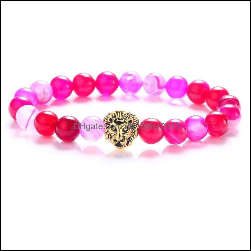 handmade 8mm natural stone beads bracelet for women men healing lava volcanic turquois stone elastic bracelet fashion jewelry gift 3593