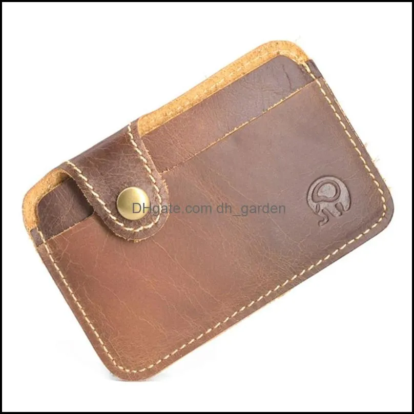 jewelry pouches 066c fashion men business small leather wallet coin purse holder change case