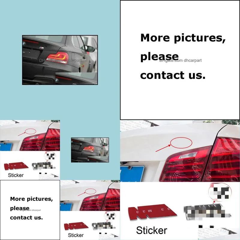 2pcs Car Accessories Emblem Badge Stickers ForBM-W M-Power ///M-Power Blue Red Metal Logo Sticker Badges