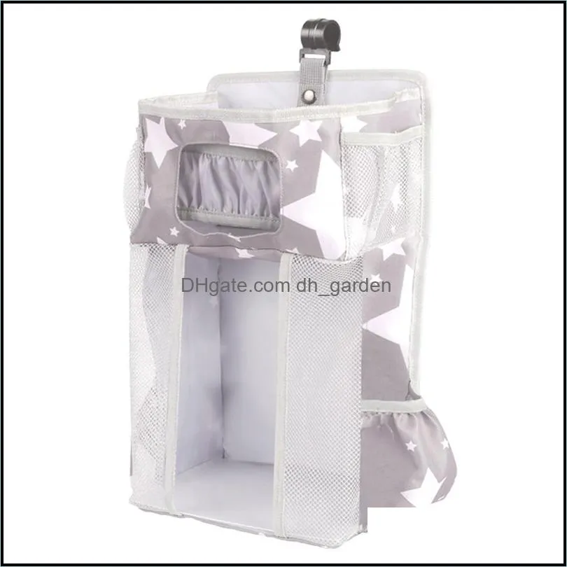 jewelry pouches baby bed hanging bag side storage multifunctional detachable diaper toy in front of