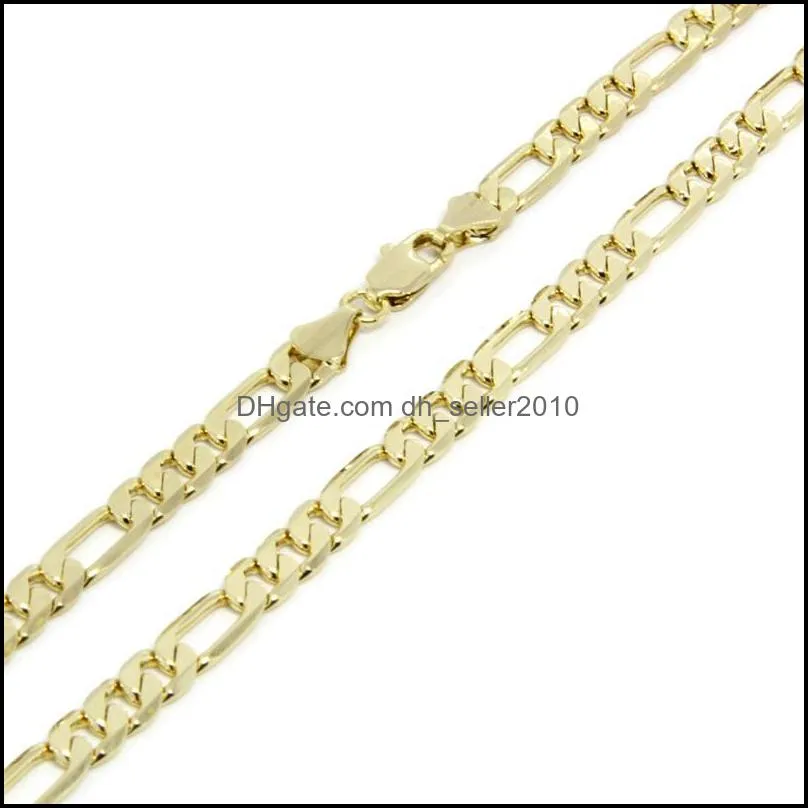 14k yellow real solid gold 8mm italian link chain necklace 24 inches