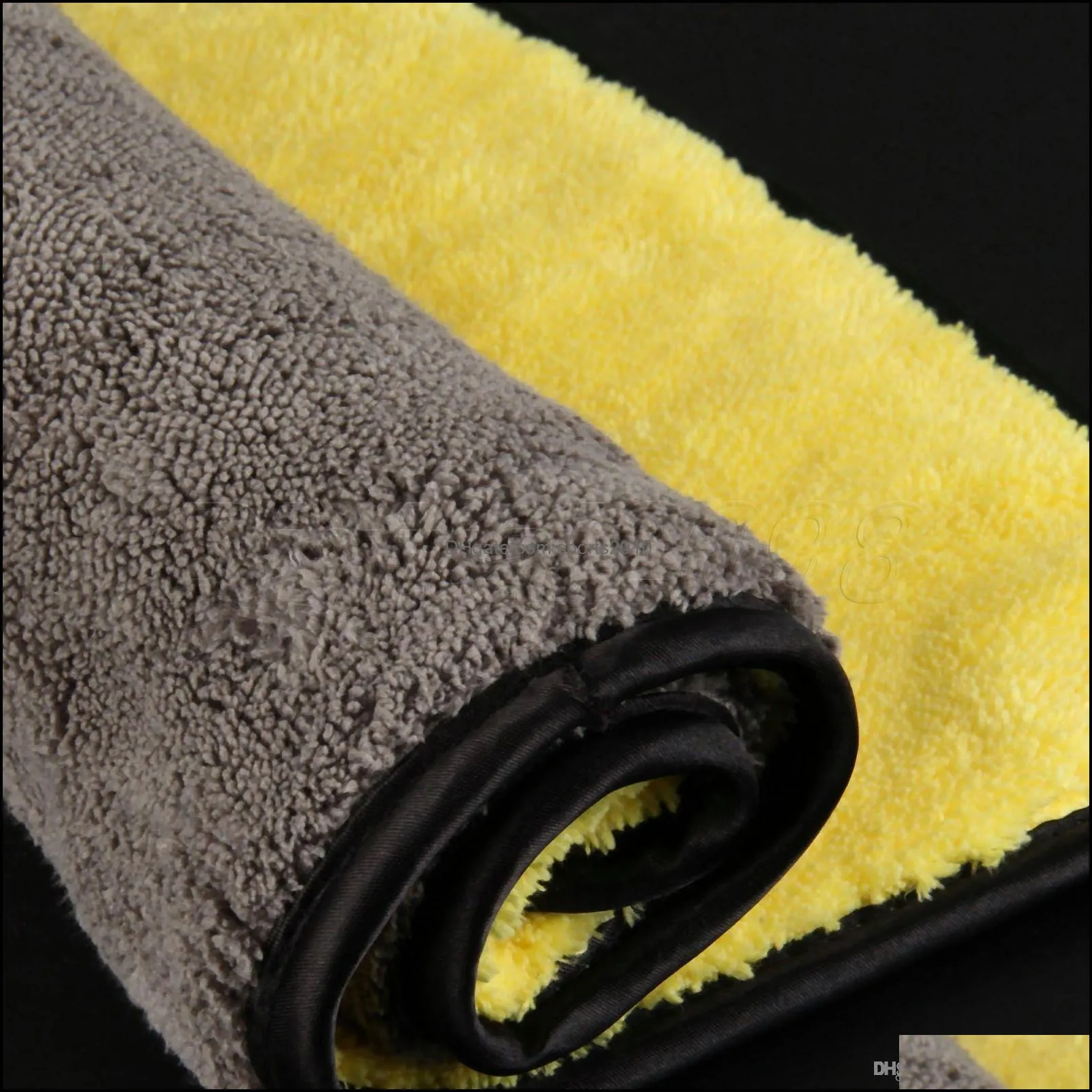 45cm x 38cm 800gsm durable super thick plush microfiber car cleaning cloths car care microfibre wax polishing detailing towels