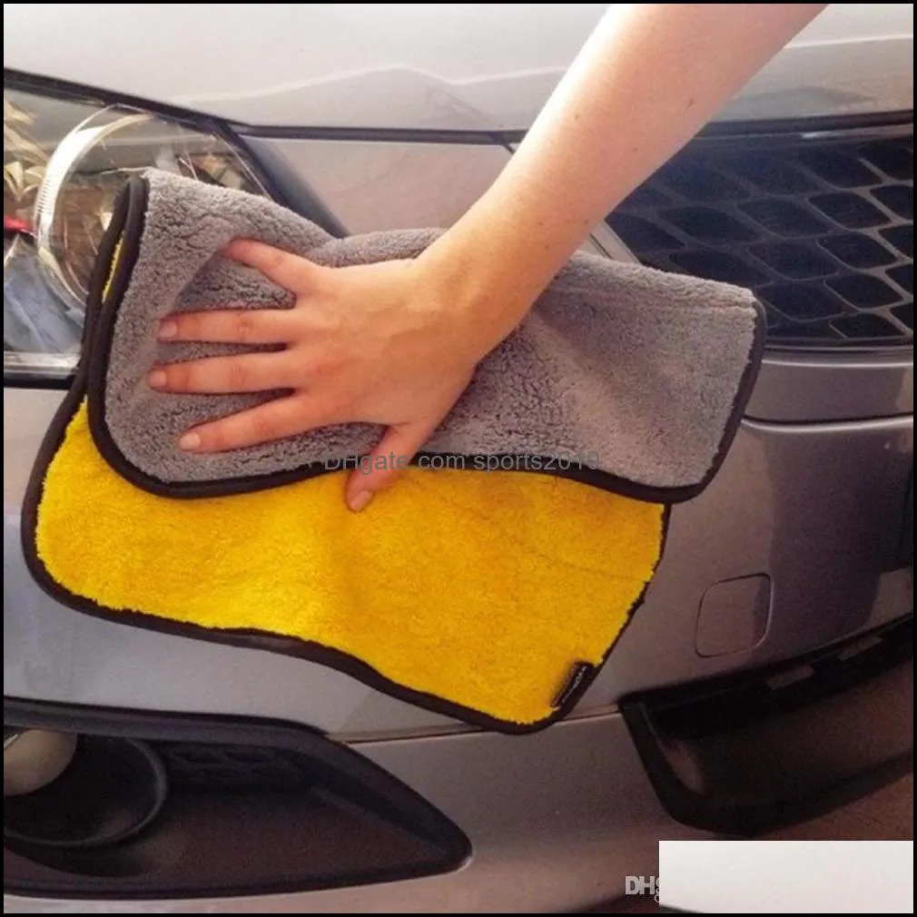 45cm x 38cm 800gsm durable super thick plush microfiber car cleaning cloths car care microfibre wax polishing detailing towels