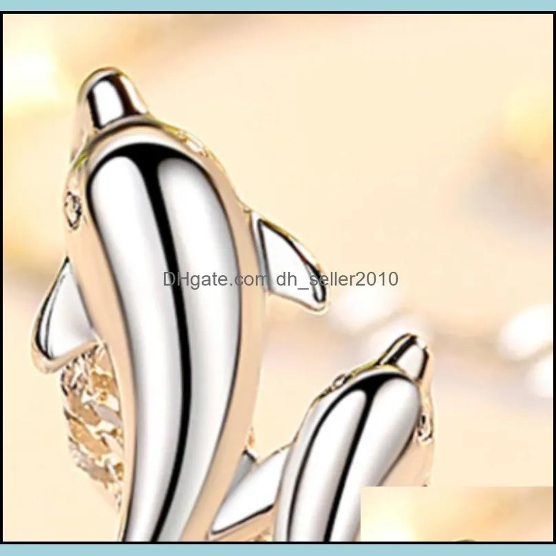 925 sterling silver new woman fashion jewelry crystal zircon  dancing pendant necklace length 45cm