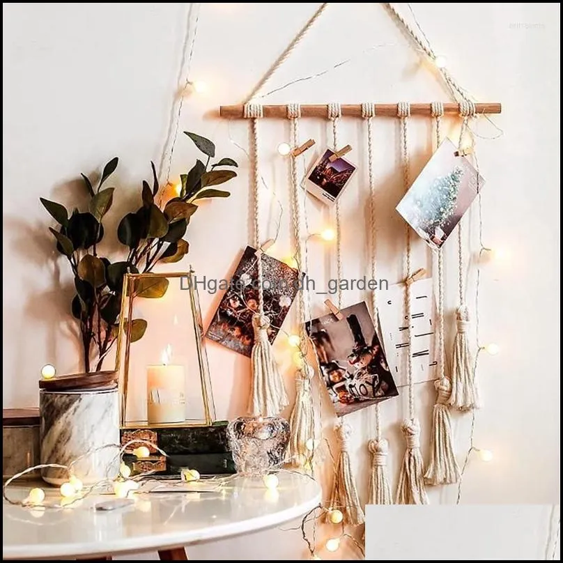 Jewelry Pouches Hanging Po Display Wall Pictures Organizer For Home Office Year Holiday Card
