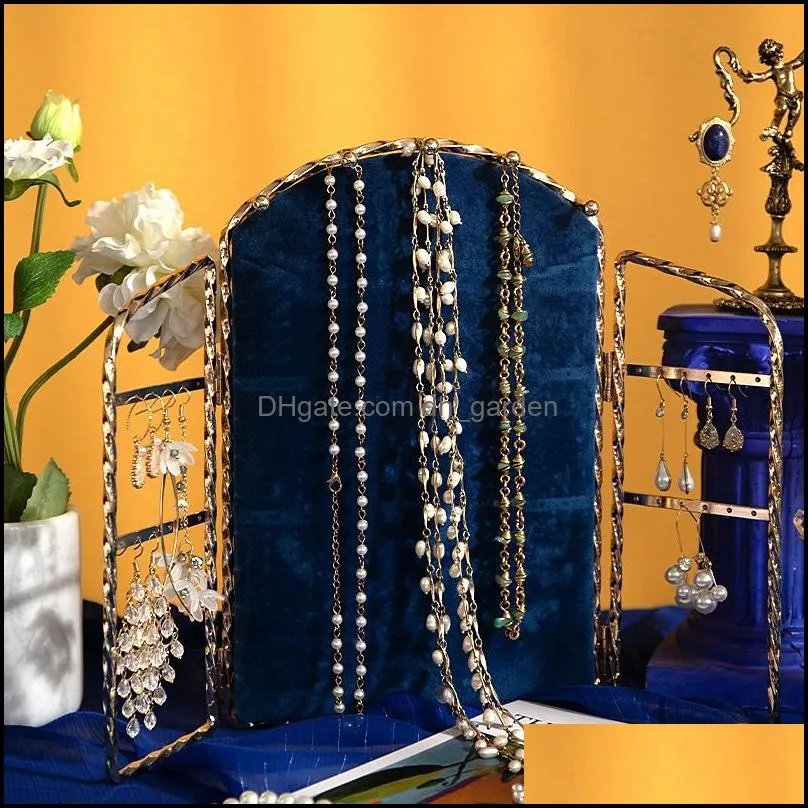 Jewelry Pouches Portable Earrings Organizer Display Stand Earring Holder Show Box Board