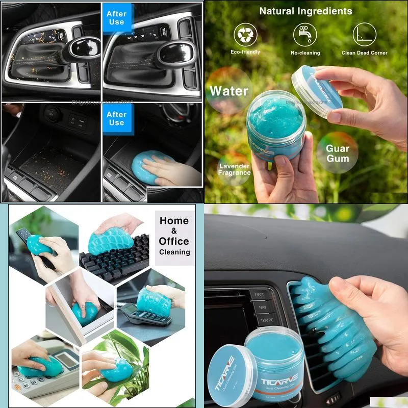 Car Dust Cleaner Gel Detailing Putty Auto Cleaning Putty Auto Detail Tools Car Interior Vent Cleaner Keyboard Cleaner for Laptop