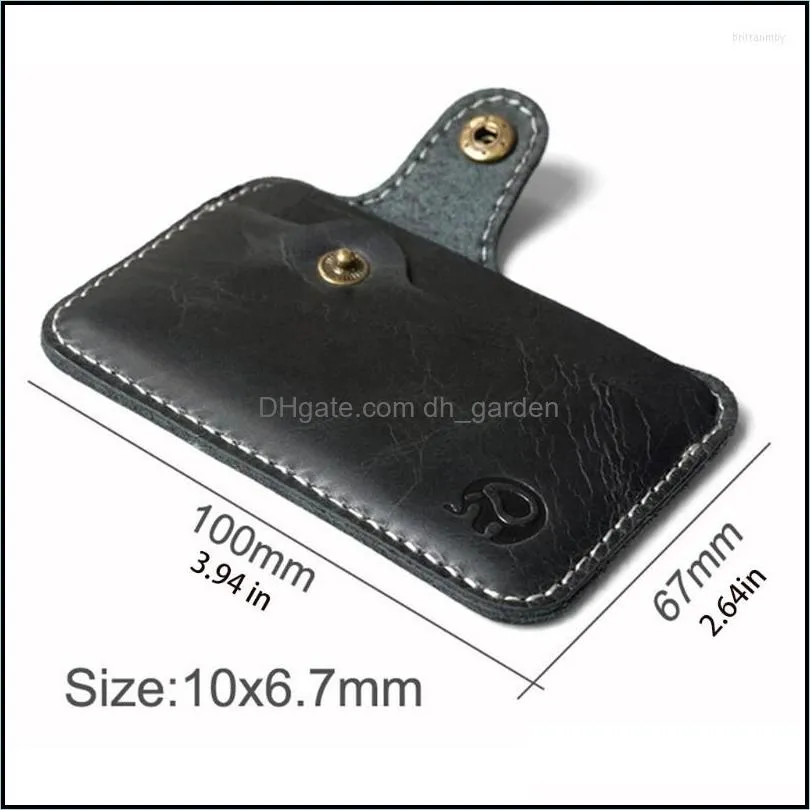 jewelry pouches 066c fashion men business small leather wallet coin purse holder change case