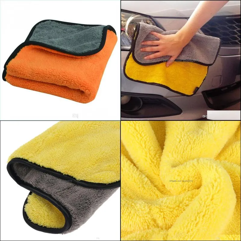 45cm x 38cm 800gsm durable super thick plush microfiber car cleaning cloths car care microfibre wax polishing detailing towels