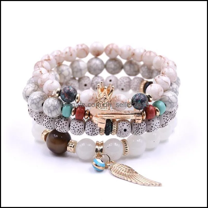 friendship bracelets love brand fashion bangles luxury strand stretch multilayer beads bracelet