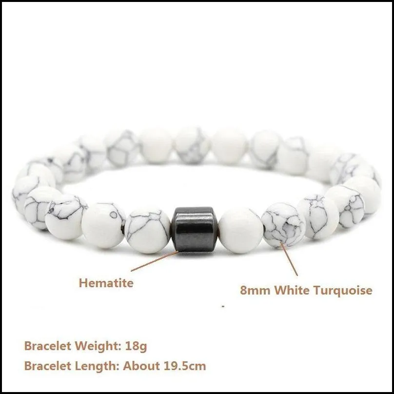 8mm natural stone beaded strands jewelry bracelets lava stones turquoise tiger eye beads hematite bracelet