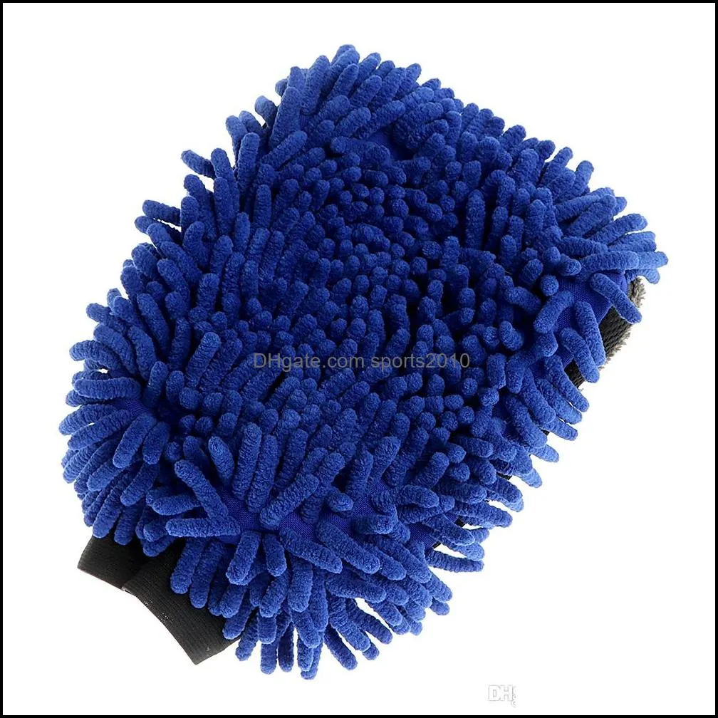 multi-function 3 in 1 car wash gloves car cleaning wax detailing brush microfiber chenille auto care waterproof car-styling