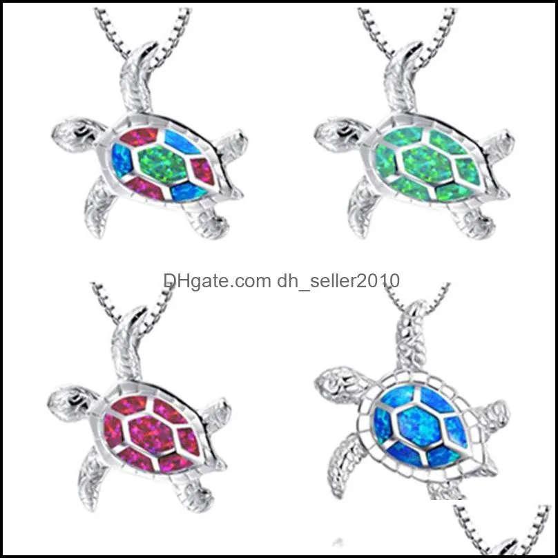 opal necklace turtle pendant jewelry for woman pendant necklaces 1813 q2