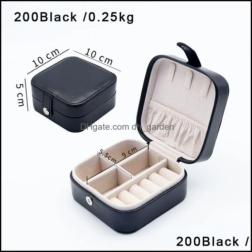 Jewelry Pouches 310 White Organizer Display Travel Case Boxes Portable Box Leather Storage Earring Holder