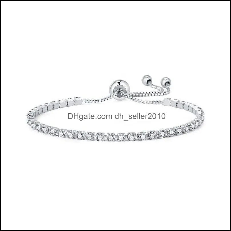 fashion cubic zirconia tennis bracelet & bangle adjustable rhinestones bracelet charm bracelet for women bridal wedding jewelry 18 u2