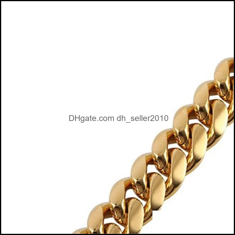 14k yellow gold plated men`s heavy  cuban chain necklace 217 r2