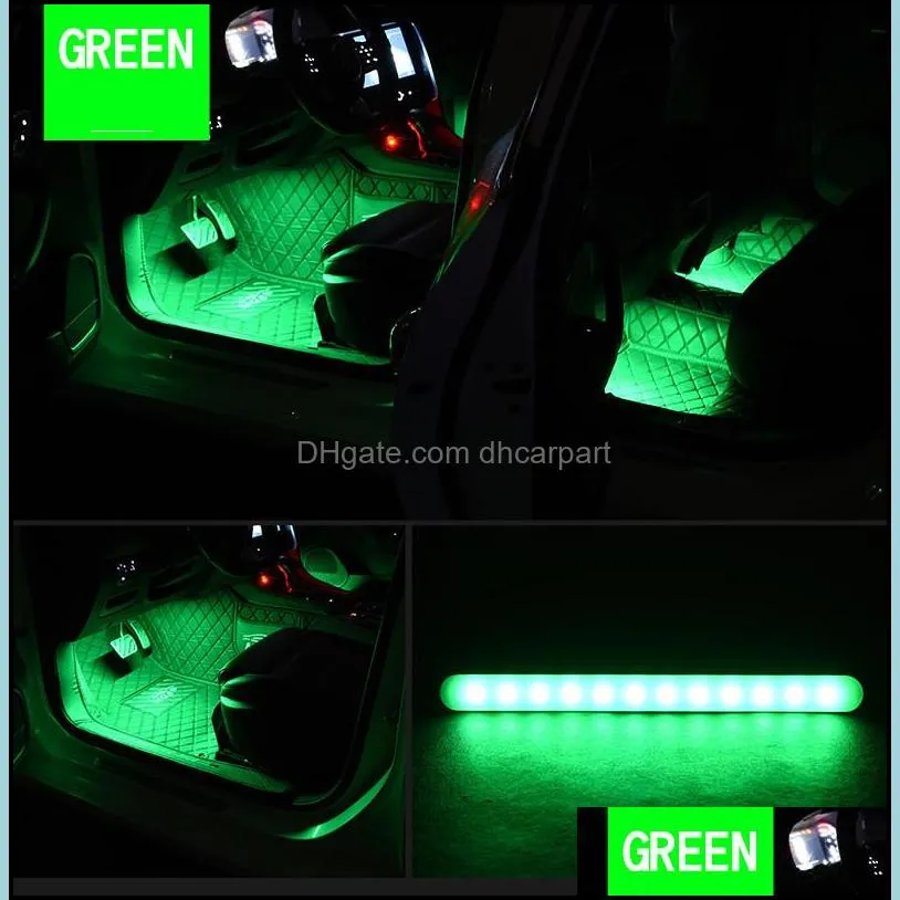 New Arrival 5050smd Car Foot Light Music Voice Control LED Lamp Colorful Car LED Strip Light RGB Atmosphere Light For Car