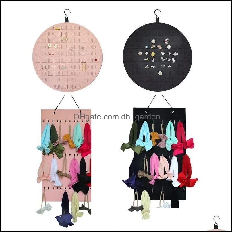 Jewelry Pouches Bags X7JB Organizer Wall Mounted Earrings Rings Necklaces Storage Display Felt Hanging Bag Pouch Pocket Hanger Holder