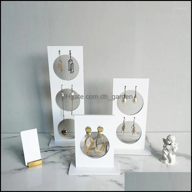 Jewelry Pouches Vertical Acrylic Earring Stand Display Case Organizer Holder Shelf Jewellery Holders