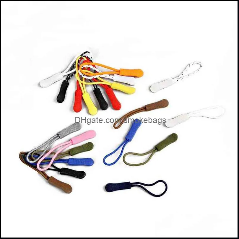 10/20pcs Zipper Pull Puller End Fit Rope Tag Replacement Clip Broken Buckle Fixer Zip Cord Tab Travel Bag Suitcase Tent Backpack