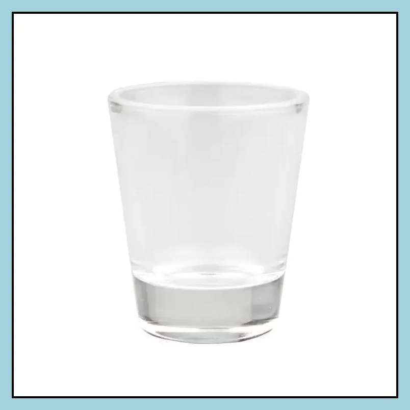 1.5oz Sublimation shot glass wine glasses frosted clear white blank cocktail cup Heat Transfer Drinking Mugs 144pcs per carton