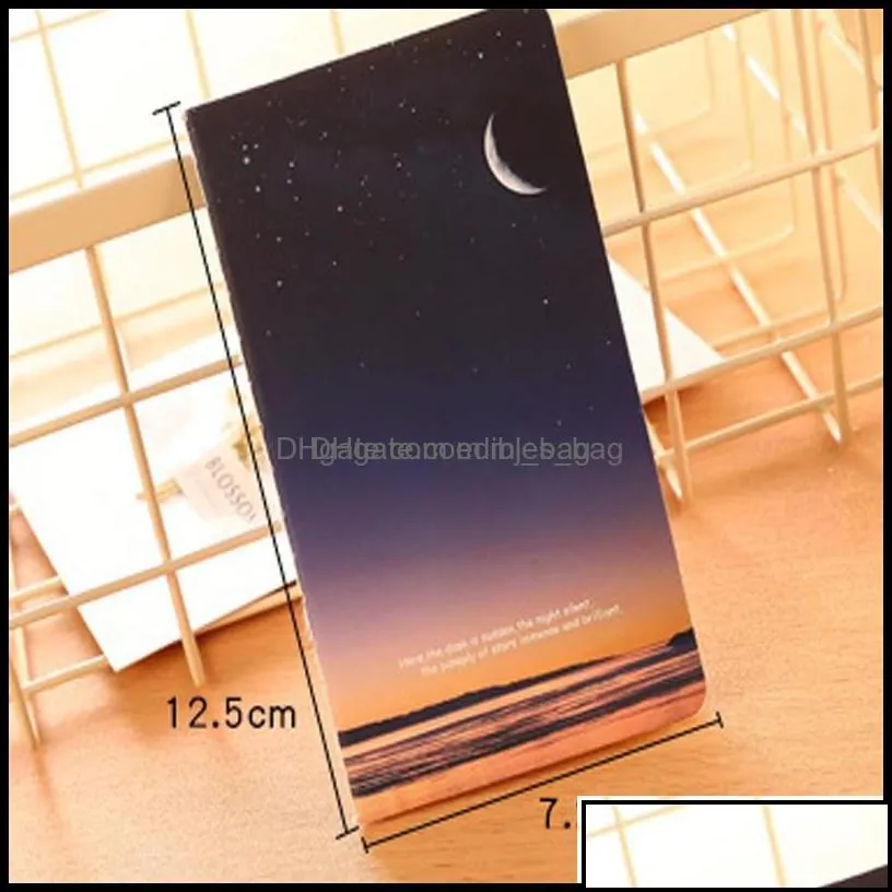 notepads vintage romatic starry sky series 80k mini notebook journal diary notepad soft copybook daily memos pads drop delivery 2021