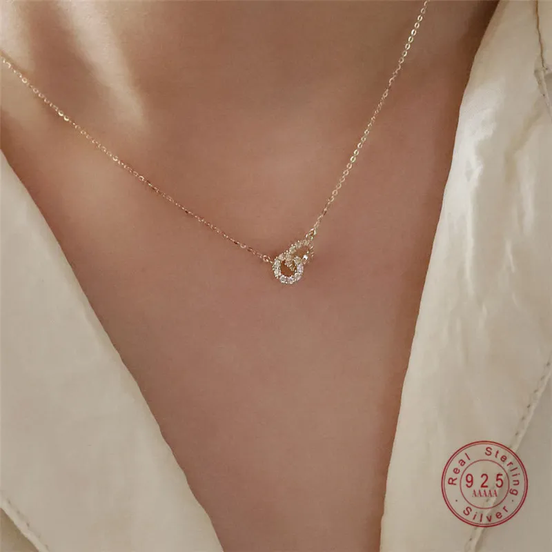 new 925 sterling silver gold color simple green zircon choker shiny pendants necklaces girl for gift fine accessories nk143 necklaces aliexpress