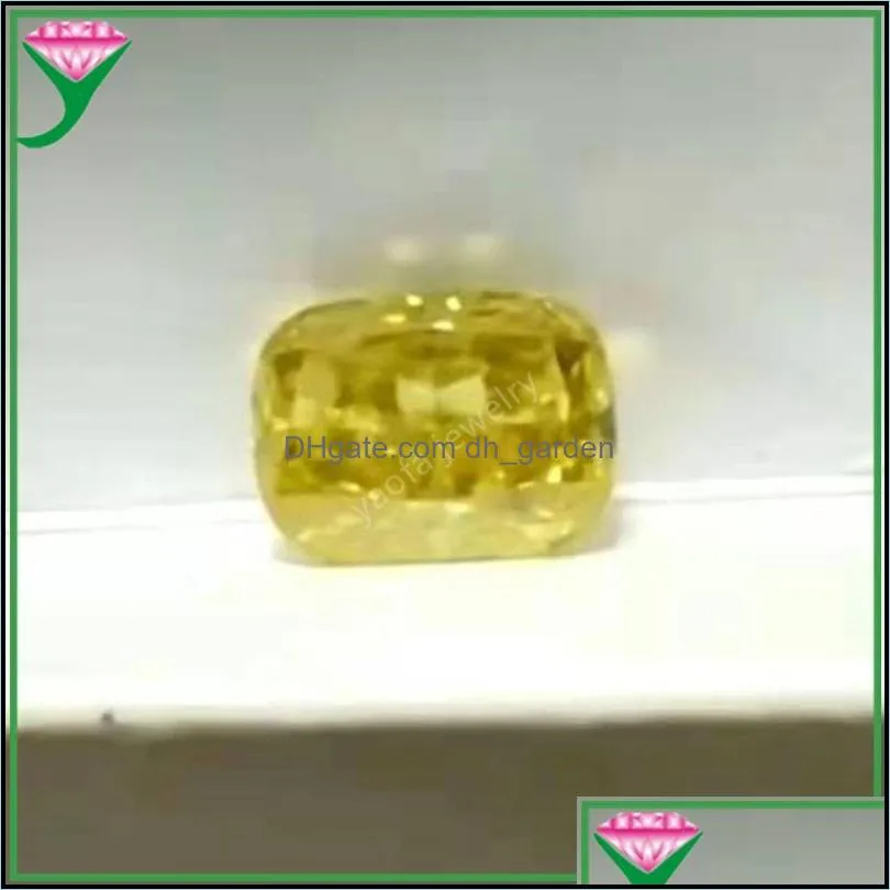 see pic Primary Color Golden Yellow Moissanites Stone Excellent Baguette Cushion Shape Diamonds For Pass GRA Certificate Carving Brit22