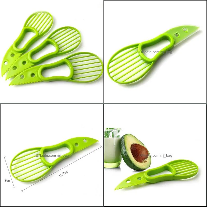 fruit vegetable tools 3-in-1 avocado slicer cutter knife corer pulp separator shea butter kitchen helper accessories ga sqcdxa