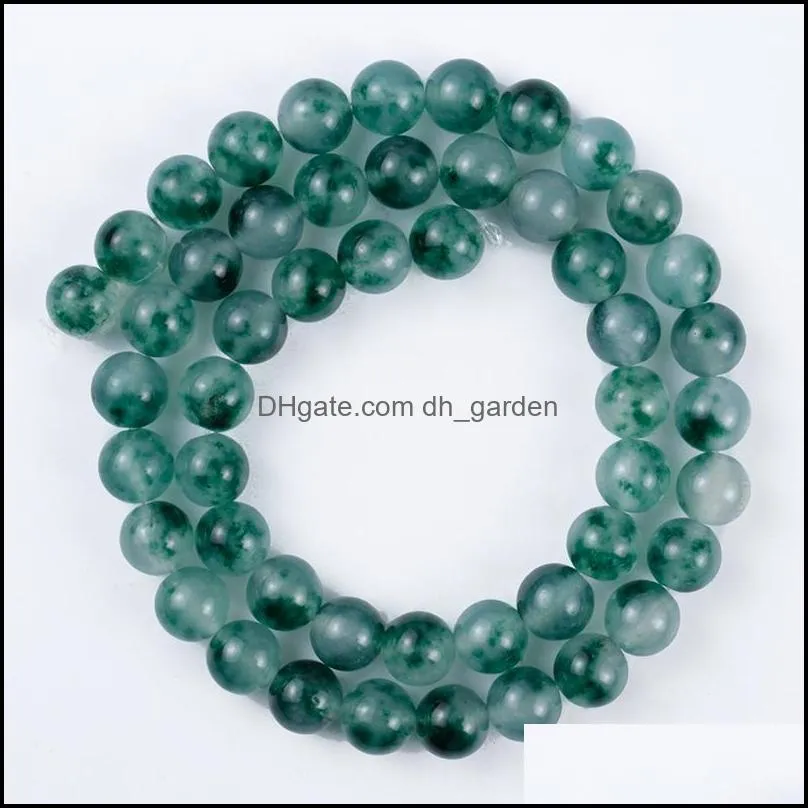 see pic Natural Stone Beads B Color Water Grass Jade Agate Round Loose For Making DIY Bracelet Earrings Jewelry 15`` 4/6/8/10/12mmOthe