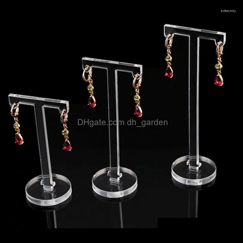 Jewelry Pouches 1x DIY Crafts Earring Resin B & 3Pcs Acrylic T Shape Display Holder Stand