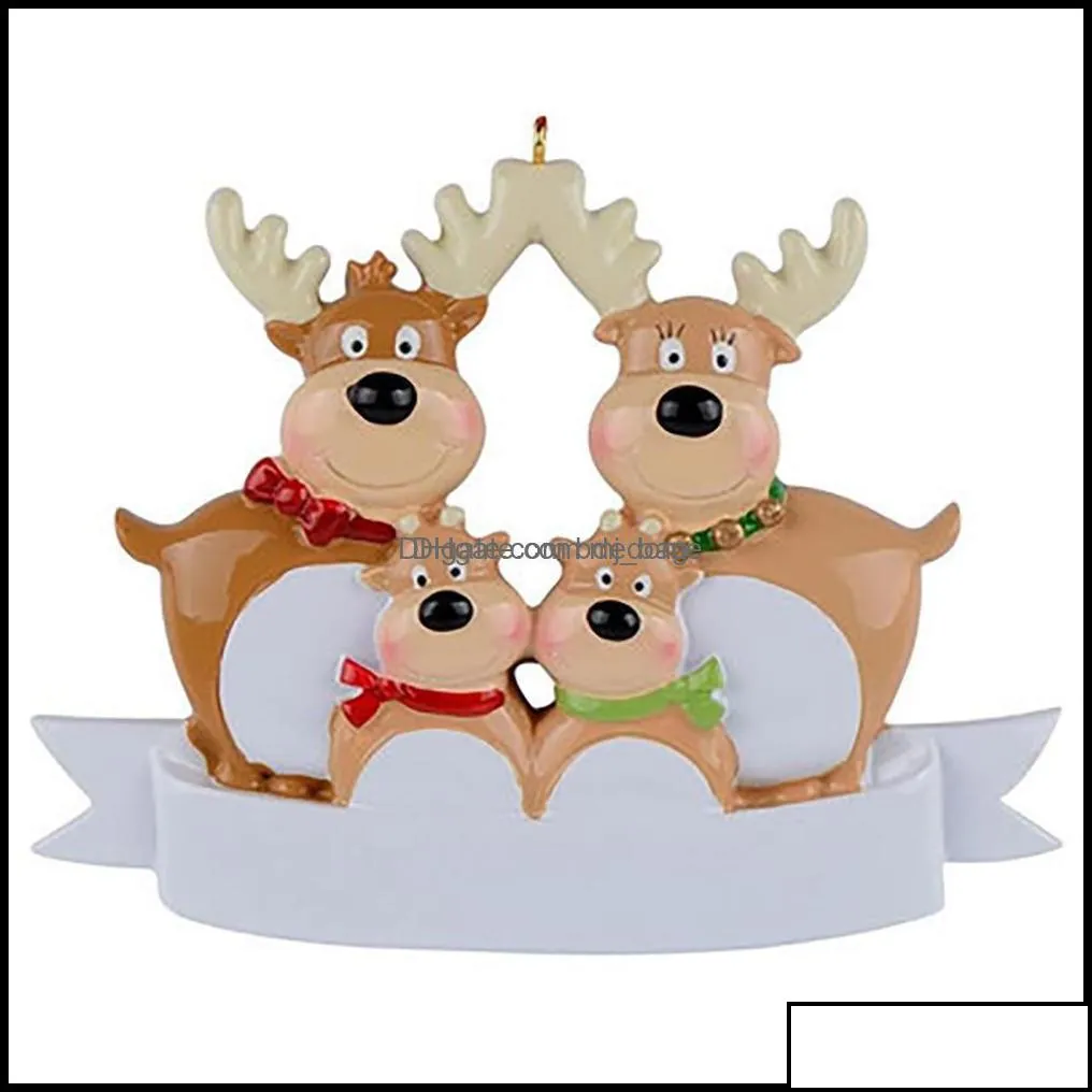 christmas decorations festive party supplies home garden 2022 new tree pendant decoration resin snowman xmas elk diy hom dhawy