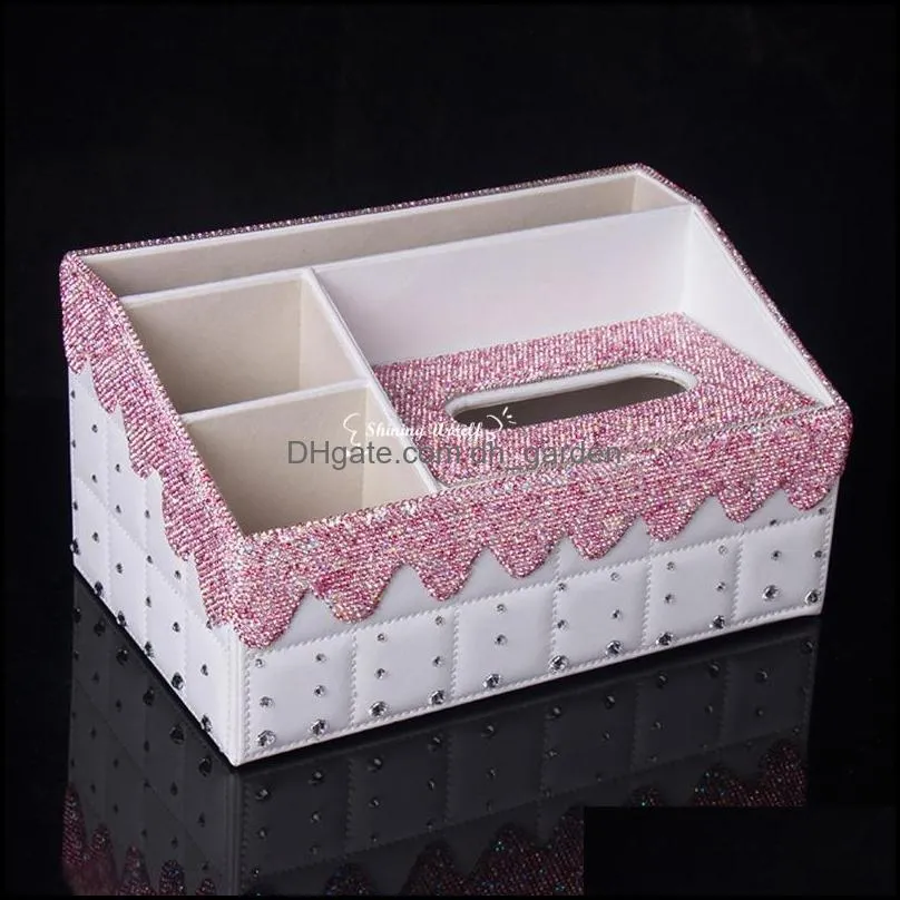 Jewelry Pouches Bags Big Travel Box With Rhinestone Display Storage Case For Rings Earrings BraceletJewelry