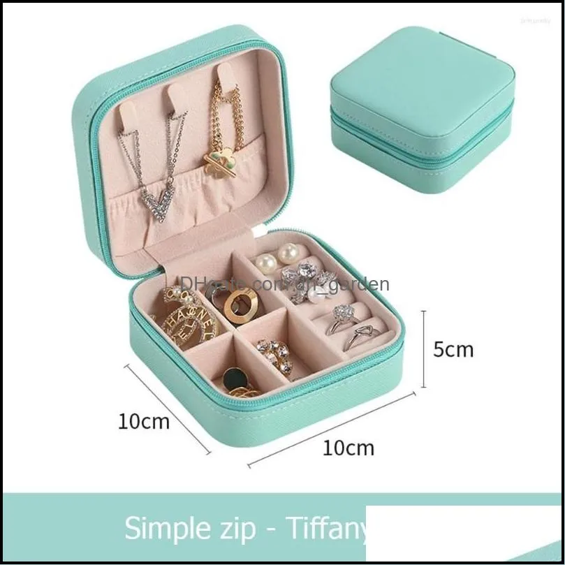 Jewelry Pouches Simple Candy Color Portable Velvet Storage Box Travel Earrings Necklace Ring Holder Organizer Display Small Case