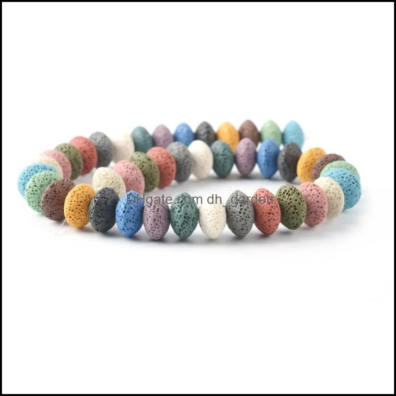 see pic Natural Stone Volcanic Rock Beads 13x8mm Abacus For Jewelry Making DIY Necklace Bracelet Accessoriessee pic Brit22