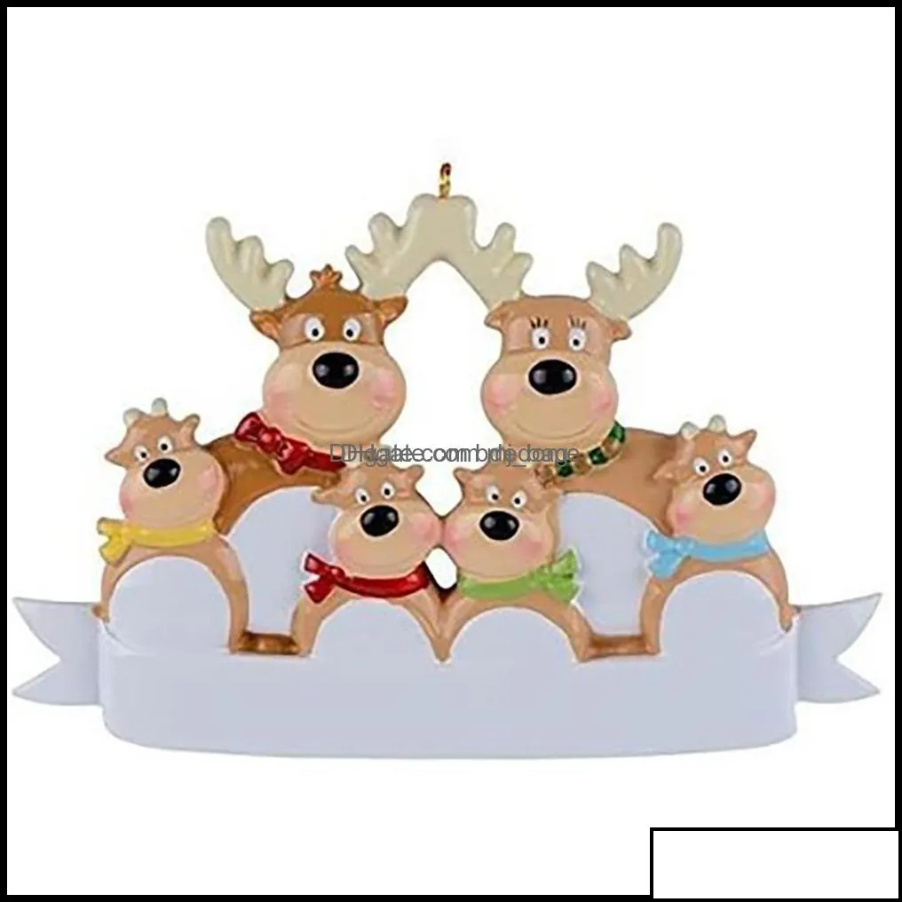 christmas decorations festive party supplies home garden 2022 new tree pendant decoration resin snowman xmas elk diy hom dhawy