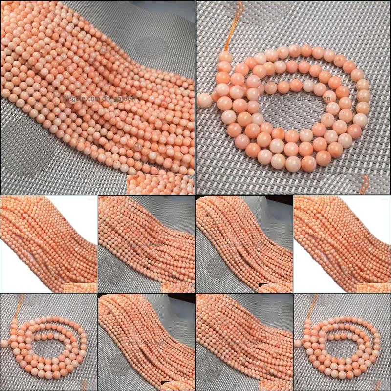 see pic Spherical Coral Beads Stone For Jewelry Making DIY Necklace Bracelet Size 3mm 4mm 5mmsee pic Brit22