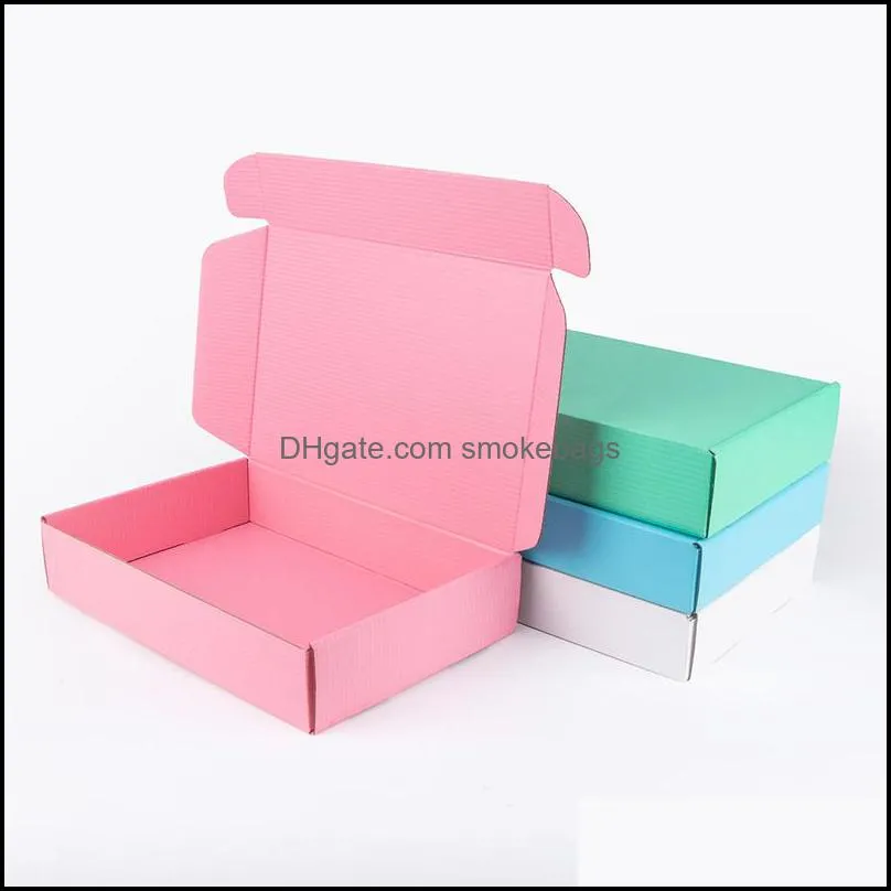 5pcs10pcscolor gift box blank Festival Party display corrugated packaging storage wig carton support custom size print 220608