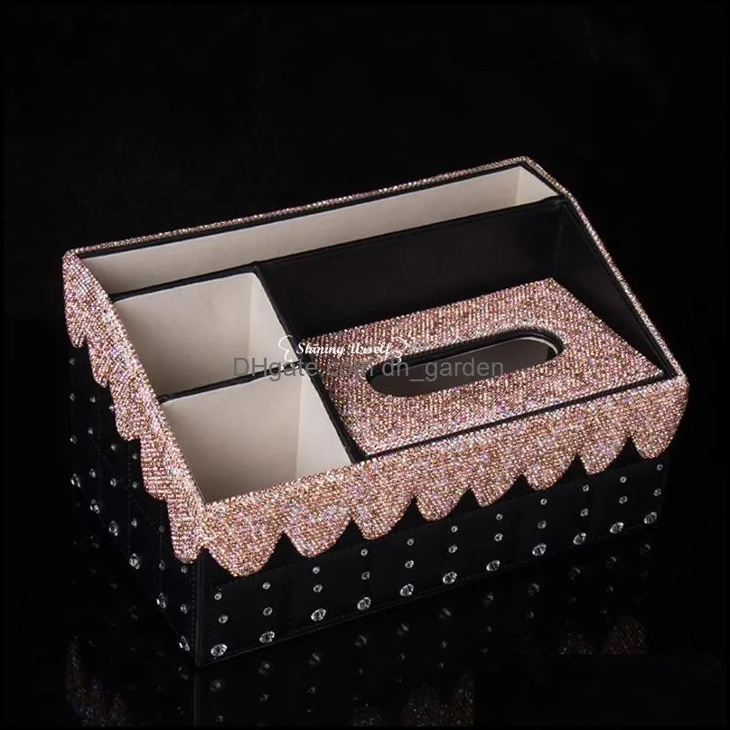 Jewelry Pouches Bags Big Travel Box With Rhinestone Display Storage Case For Rings Earrings BraceletJewelry