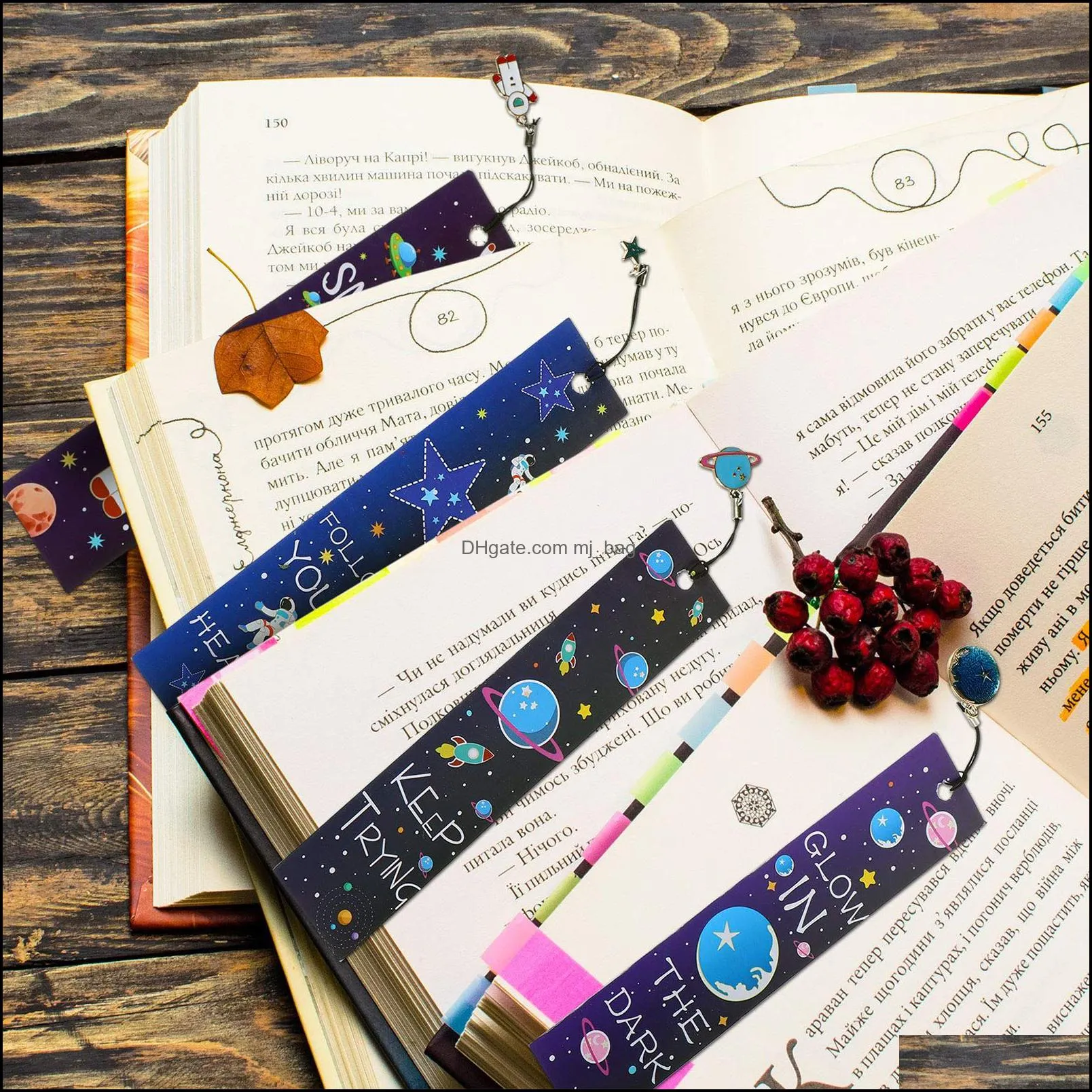 bookmark l space theme bookmarks set inspirational quotes with metal charms encouraging school prize for students kids adts yummyshop